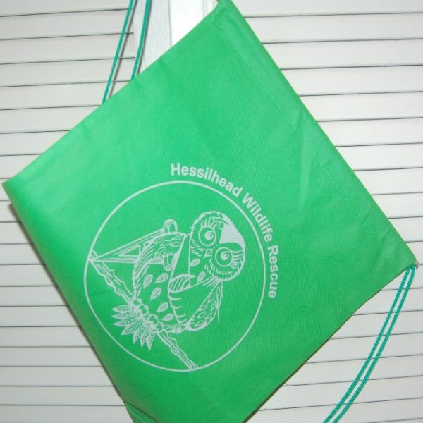 Hessilhead Wildlife Trust Rescue Centre green drawstring shoebags